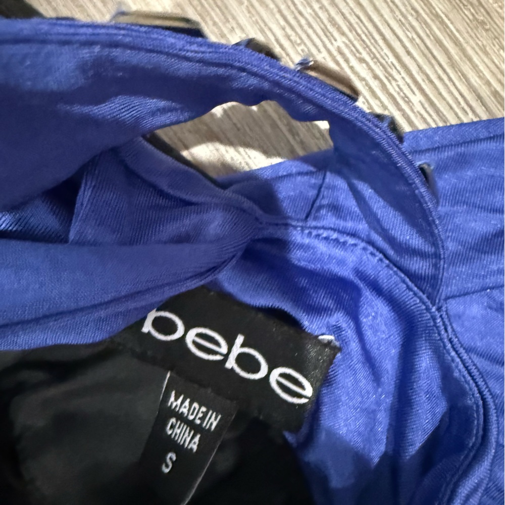 🛍️ 3 for $15 🛍️ Everything Must Go ✨ Bebe Royal Blue Party Dress S - Picture 7 of 8